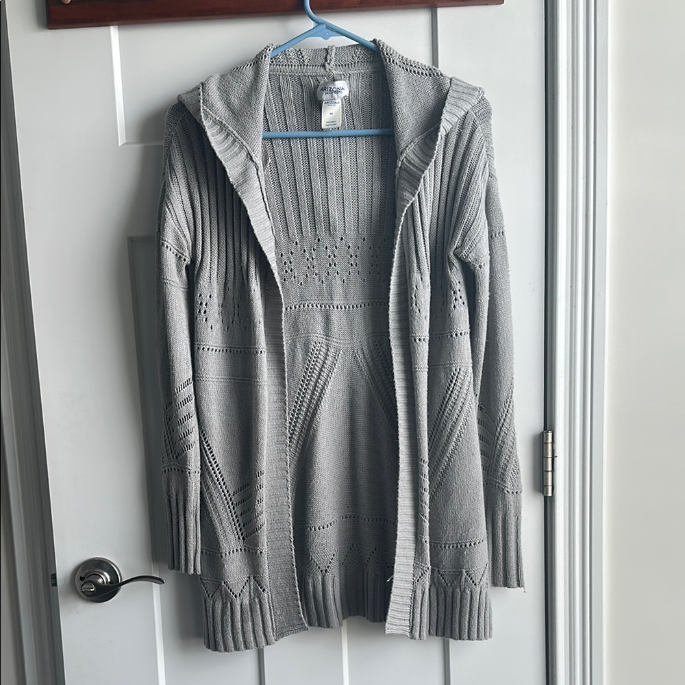 Gray Hooded Women's Sweater